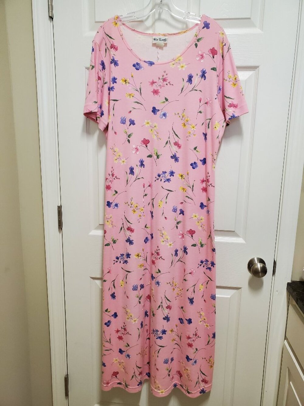 Long Pink Floral Dress